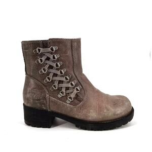 Harley Davidson Womens Leather Boots Size 5.5 Biker MotoBoho Distressed Grunge